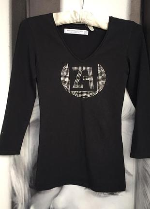 Реглан, футболка zara с камнями