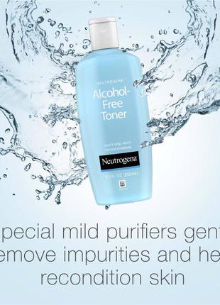 Американский тоник для лица neutrogena, без спирта alcohol-free toner3 фото