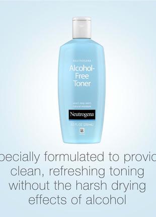 Американський тонік для обличчя neutrogena, без спирту alcohol-free toner4 фото