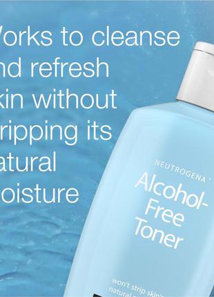 Американський тонік для обличчя neutrogena, без спирту alcohol-free toner5 фото