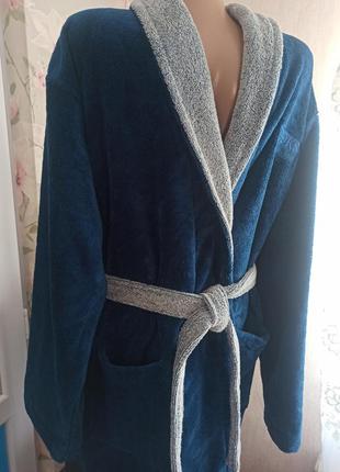 Шикарний подарунок махровий велюровий чоловічий халат looks by wolfgang joop німеччина m-l1 фото
