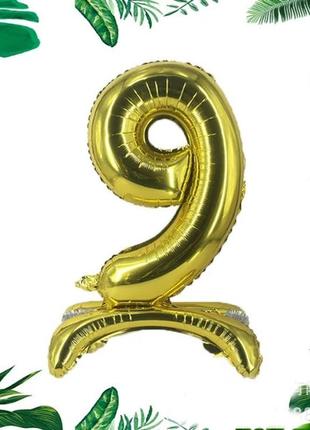 Куля цифра " 9 " золото , на підставці ( тривимірний ) , 80 див.