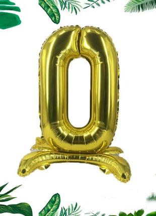 Куля цифра " 0 " золото , на підставці ( тривимірний ) , 80 див.