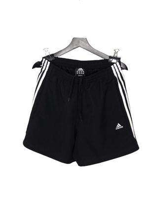 Шорты спортивные adidas EF1645 черные белые три полоски размер м