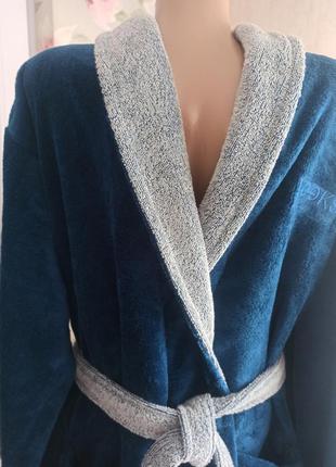 Шикарний подарунок махровий велюровий чоловічий халат looks by wolfgang joop німеччина m-l2 фото