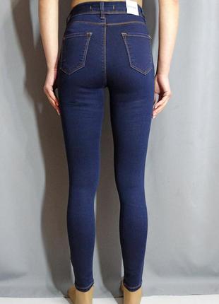 Турецкие узкие джинсы классического цвета высокой посадкой2 фото