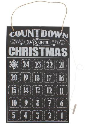 Доска с мелком на стену - адвент календарь рождественский edeka на 24 дня