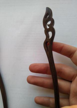 Традиційна китайська шпилька паличка для волосся для пучка дерево сандал дерев'яна для волосся4 фото