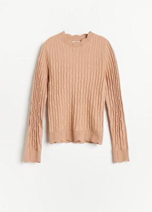 Гольф в рубчик светр з коміром водолазка