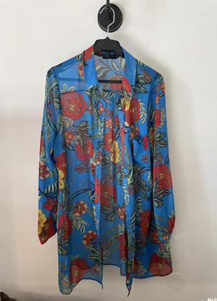 Яскрава напівпрозора сорочка papaya