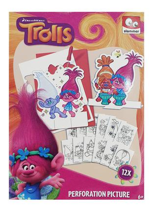 Раскраска prikblok "trolls" тролли dreamworks