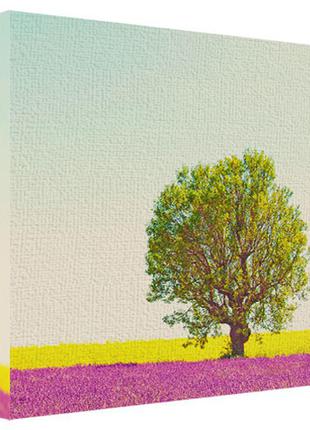 Картина на холсте на стену для интерьера/спальни/офиса дерево 65х65 см (h6565_pri002)