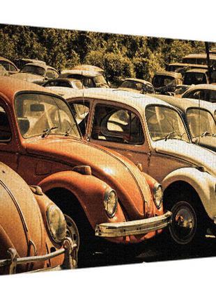 Картина на полотні на стіну для інтер`єру/спальні/прихожої ретро автомобілі 45х65 см (h4565_stv006)