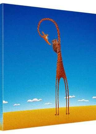 Картина на холсте на стену для интерьера/спальни/офиса друзяки 50х50 см (h5050_ym010)