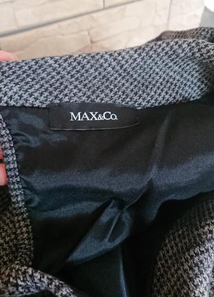 Max&co by max mara шерстяное платье свободного кроя в гусиную лапку размер м италия8 фото