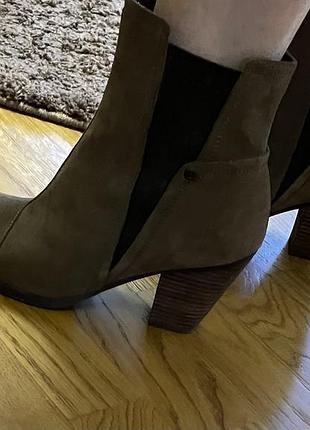 Жіночі чобітки ботильйони замша бохо