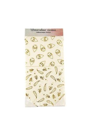 Акварельное полотно 2 шт edeka, акварельный холст 10 х 10 см