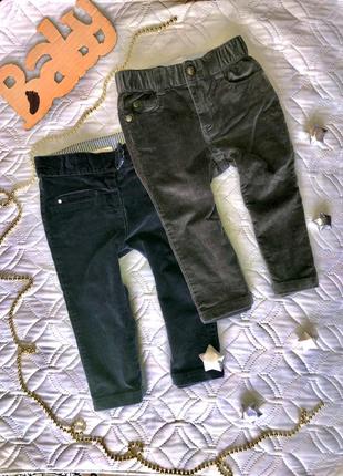 Вельветові штанці теплі джинси набір/штука