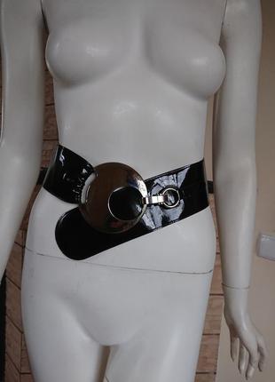Robako ceintures широкий пояс большой размер 92 см лаковая экокожа8 фото
