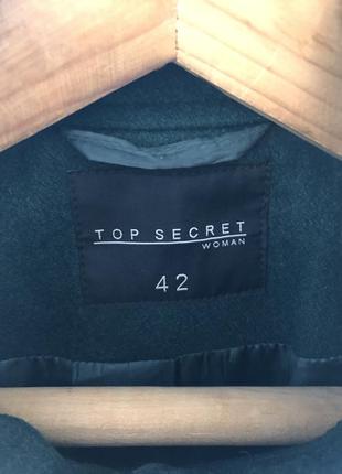 Класнюче смарагдове пальто top secret 42р3 фото