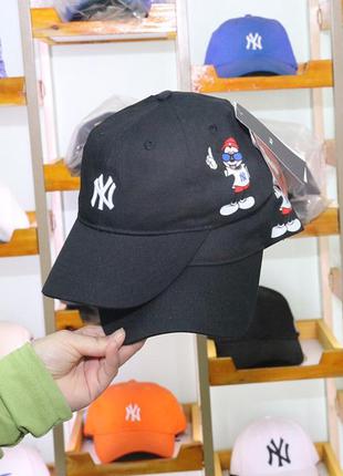 Кепка бейсболка new york yankees ny mlb  нью-йорк янкиз микки с боку черная6 фото