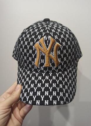 Кепка бейсболка  new york yankees ny mlb нью-йорк янкиз буквы черная