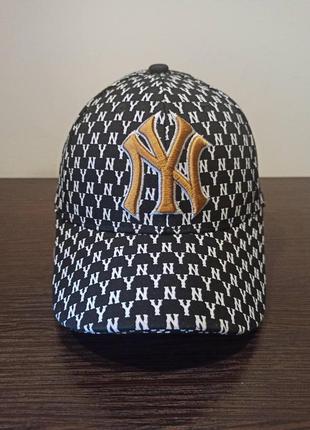 Кепка бейсболка  new york yankees ny mlb нью-йорк янкиз буквы черная3 фото