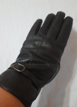 Кожаные перчатки на утеплителе4 фото