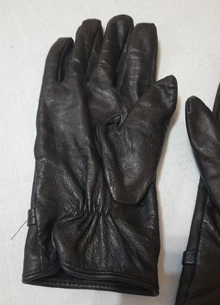 Кожаные перчатки на утеплителе3 фото