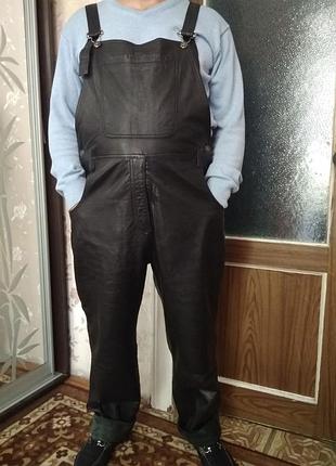 Кожаный полукомбинезон