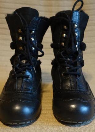 Теплющие высокие черные цигейковые ботинки 38 р. ( 25 см.)1 фото