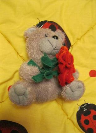 М'яка іграшка ведмедик мишко ведмідь квіти фірмовий3 фото