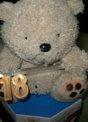 М'яка іграшка roli bear ведмедик ведмідь іграшка ювілей з цифрою 18 рідкісний