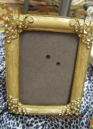 Рамка фото рамка камни нарядная фоторамка металл
