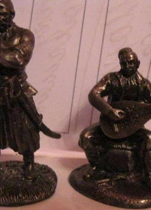 Сувенир фигурка статуэта металл олово сплав козак казаки набор 2шт украина