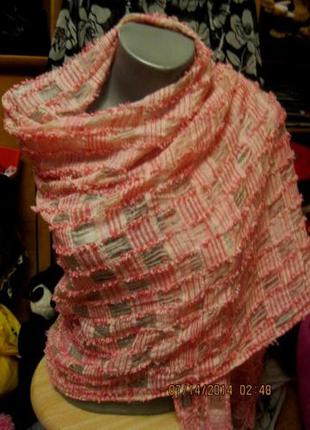 Палантин шарф платок италия стиль шикарный нежный