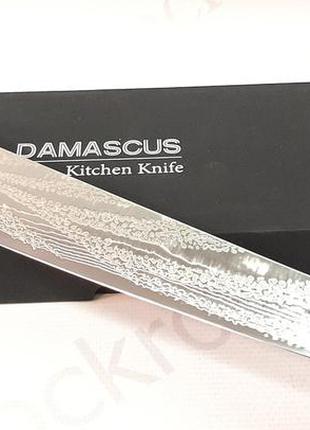 Нож слайсерный damascus (dk-ak 3003) дамасская сталь3 фото