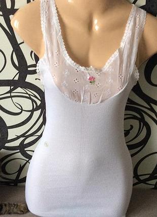 Хлопковая нательная маечка для сна s