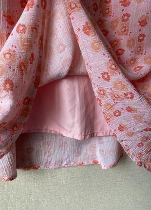Яркая летняя розовая юбка из вискозы на подкладке. denimco.5 фото