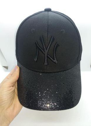 Кепка бейсболка  new york yankees ny mlb нью-йорк янкиз блестящий козырек