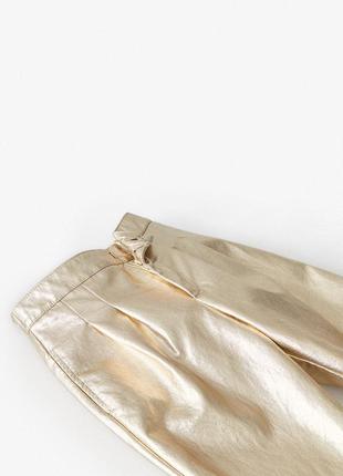Золоті металізовані штани zara4 фото