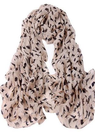 Женский розовый шарф (цвет более розовый чем на фото) - размер шарфа приблизительно 140*43см, шифон2 фото