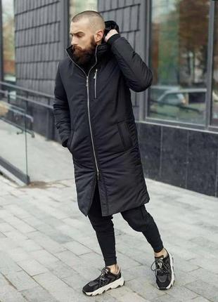 Куртка парка чоловіча видовжена, чоловіча куртка