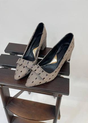 Эксклюзивные туфли лодочки итальянская кожа рептилия беж капучино4 фото