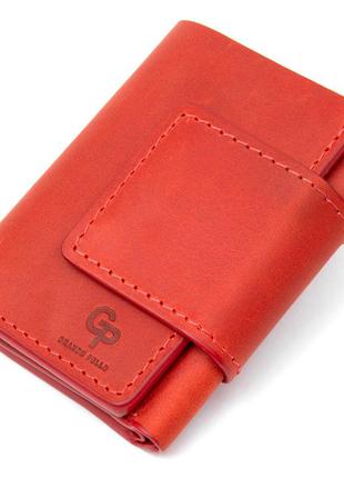Матовое винтажное портмоне grande pelle 11459 красный