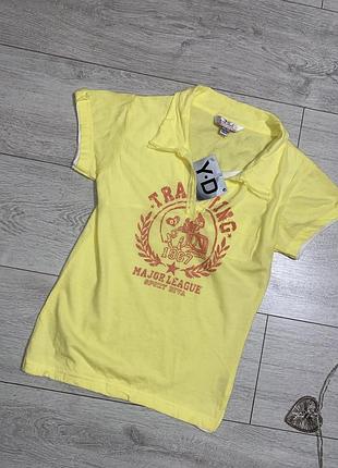 Детская желтая футболка 13 лет.