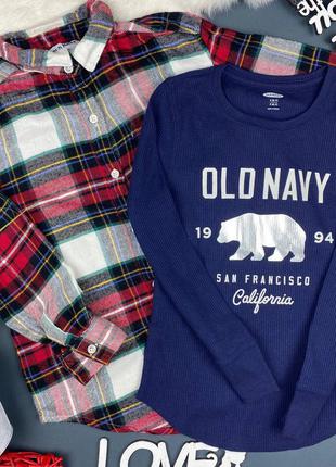 Рубашка и реглан рубчики для девочки old navy1 фото