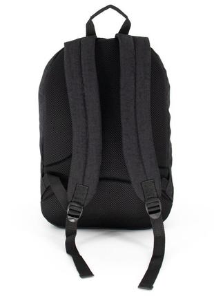 Практичный городской мужской рюкзак черный с модным принтом тканевый6 фото