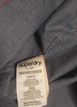 Мужская рубашка тенниска хлопок под джинс,размер l-xl 48-50разм от superdry8 фото