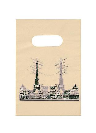 Подарункові пакети поліетиленові "міські пейзажі" 9х15см (упаковка 50 шт)